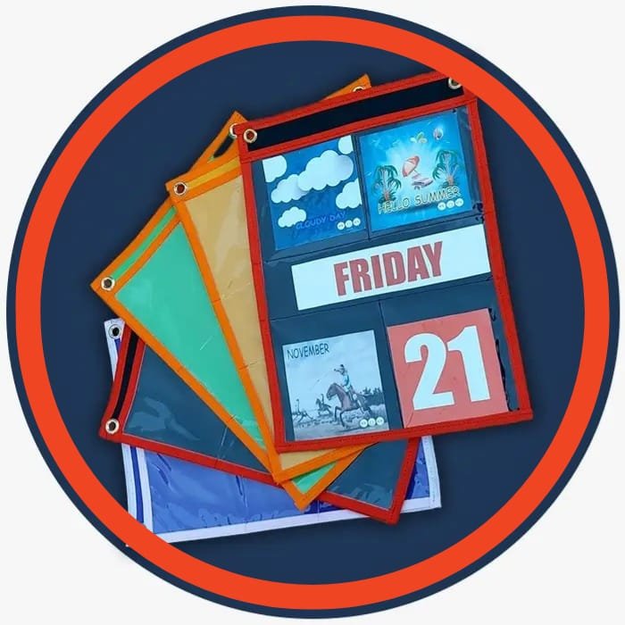 CALENDAR & WEATHER POCKET CHART